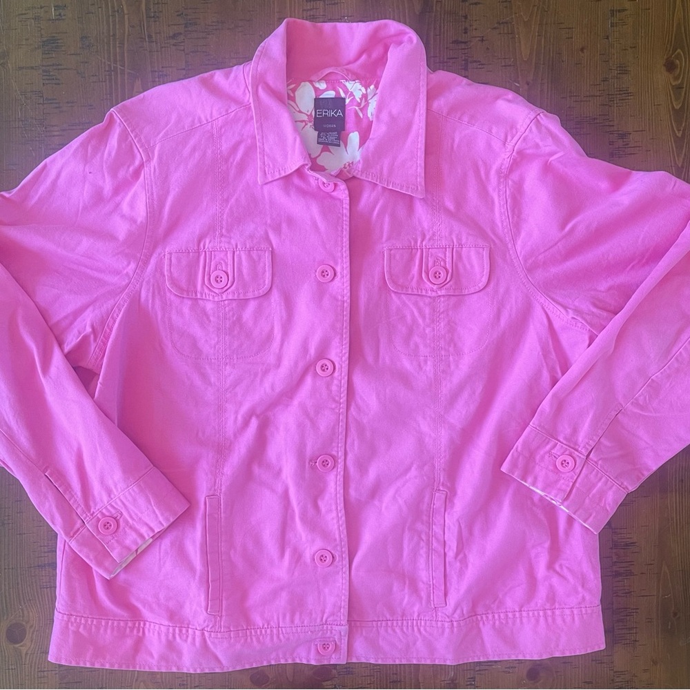Erika Women's Vibrant Pink Jacket. Size 20